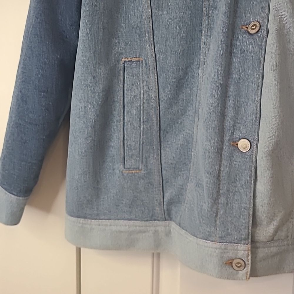 Hollister Patchwork Sherpa Lined Denim Jean Jacke… - image 4